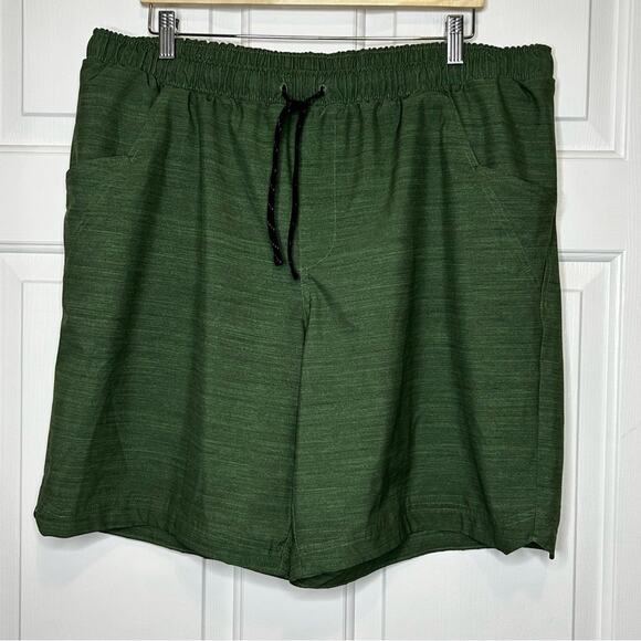 Columbia Green Heathered Shorts Mens‎ Elastic Waist Drawstring XL - Picture 1 of 5
